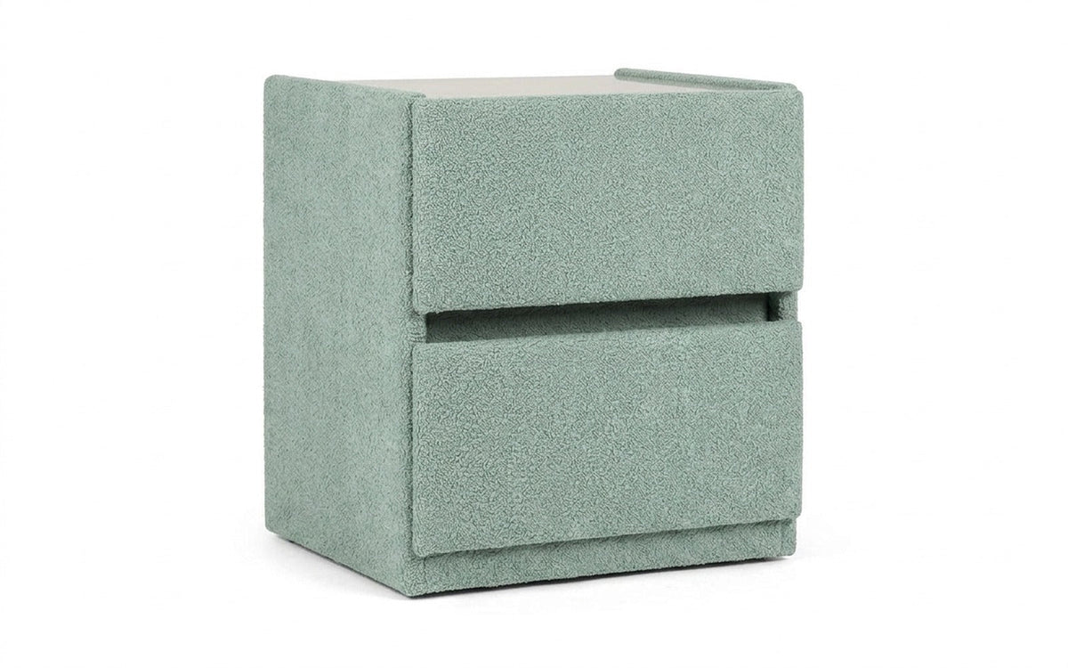 Oscar nightstand in Alaska 19 fabric, product photo on white background