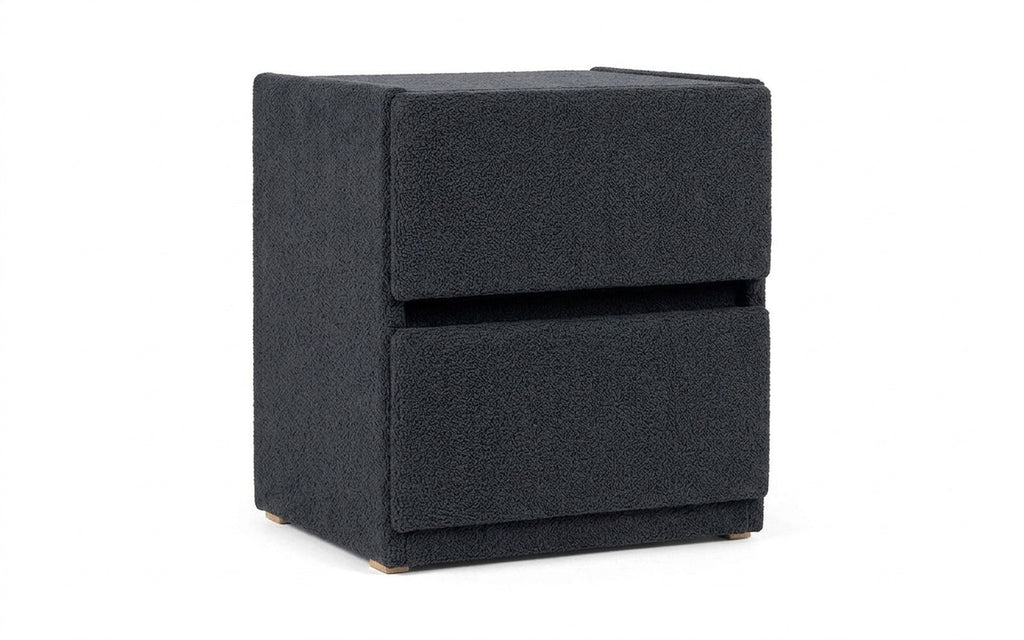 Oscar nightstand in Alaska 22 fabric, product photo on white background