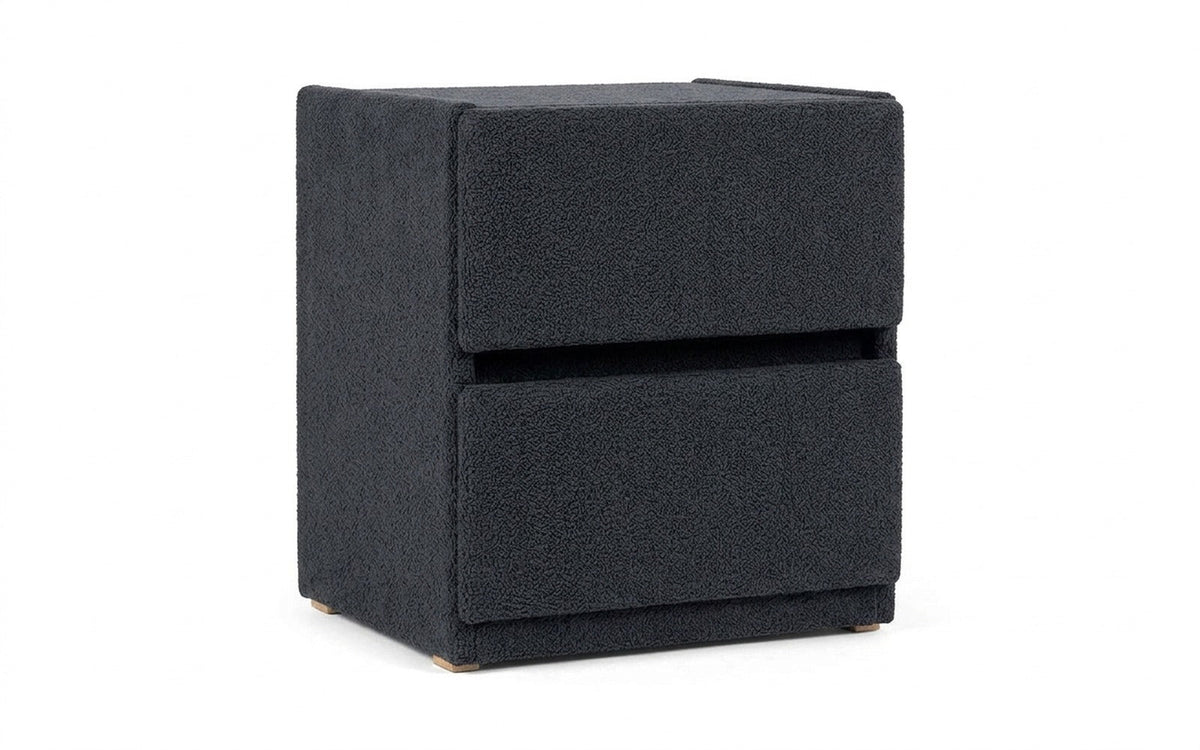 Oscar nightstand in Alaska 22 fabric, product photo on white background