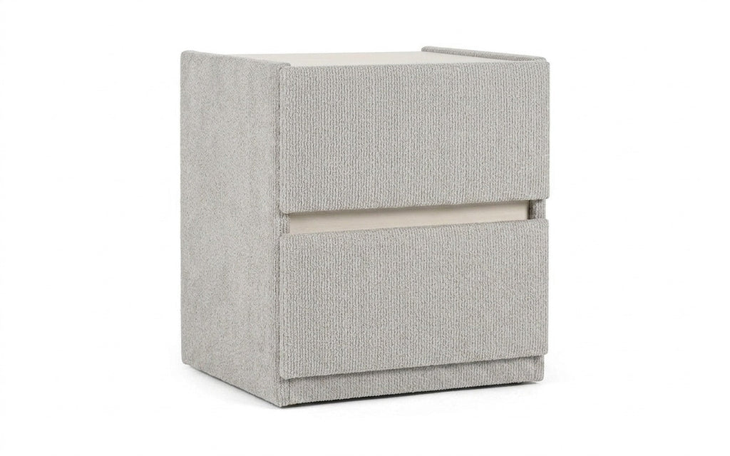 Oscar nightstand in Alaska 26 fabric, product photo on white background