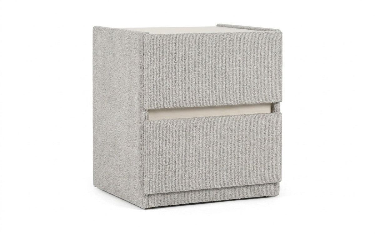 Oscar nightstand in Alaska 26 fabric, product photo on white background