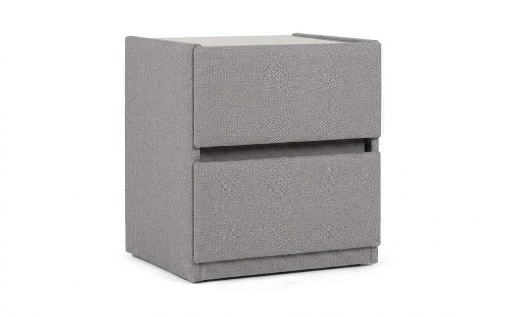 Oscar nightstand in Aura 03 fabric, product photo on white background