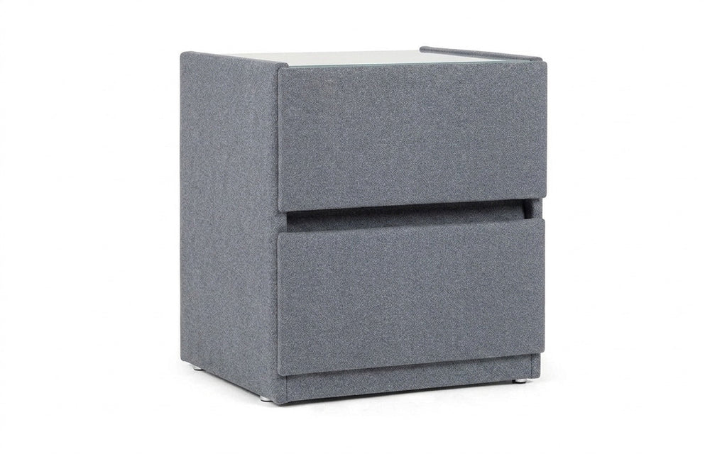 Oscar nightstand in Aura 15 fabric, product photo on white background