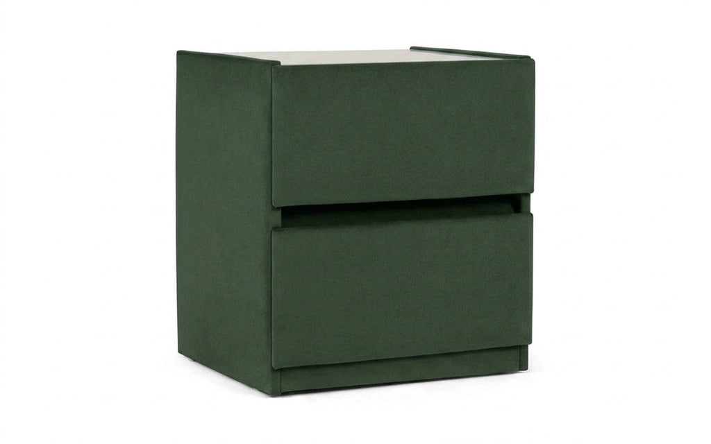 Oscar nightstand in Casanova Grass fabric, product photo on white background