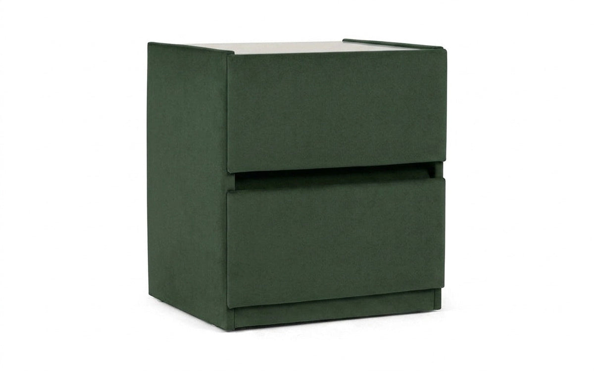 Oscar nightstand in Casanova Grass fabric, product photo on white background