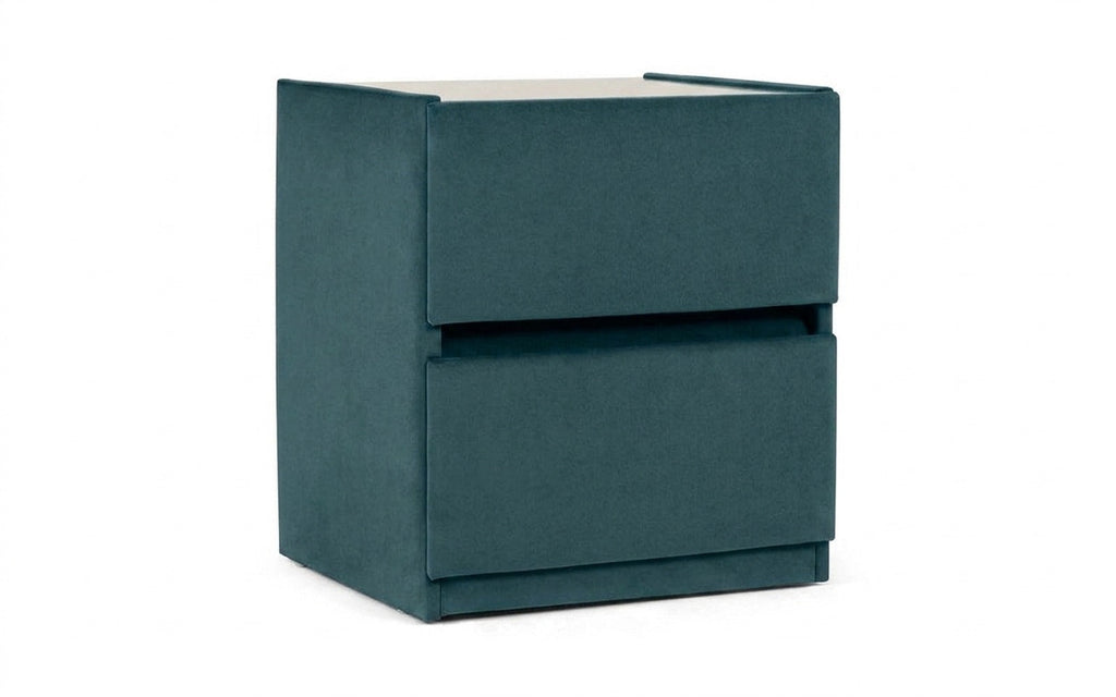 Oscar nightstand in Casanova Seawave fabric, product photo on white background