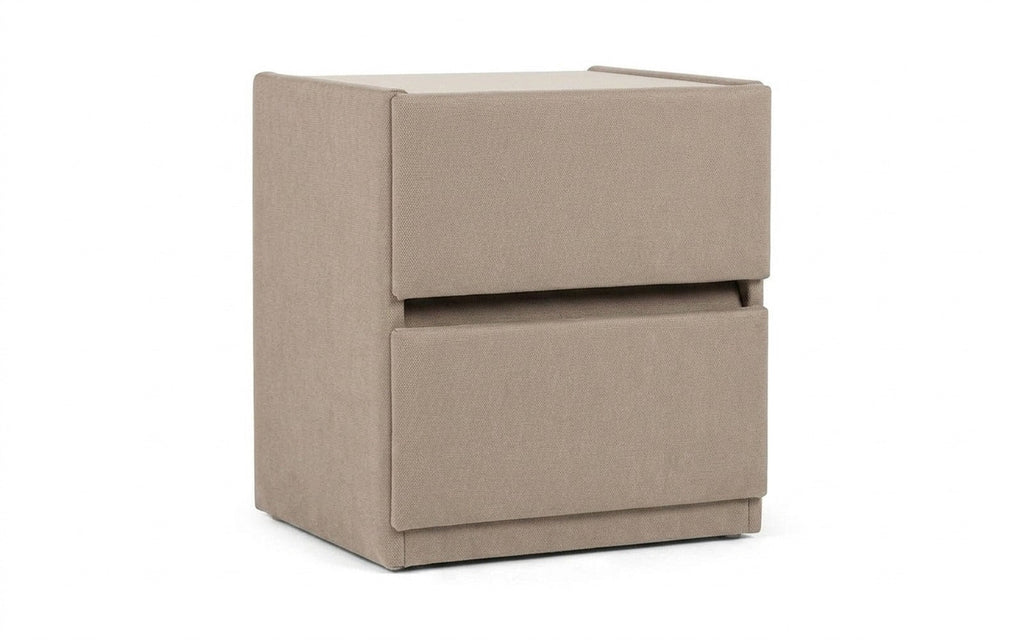 Oscar nightstand in Dumont 02 fabric, product photo on white background