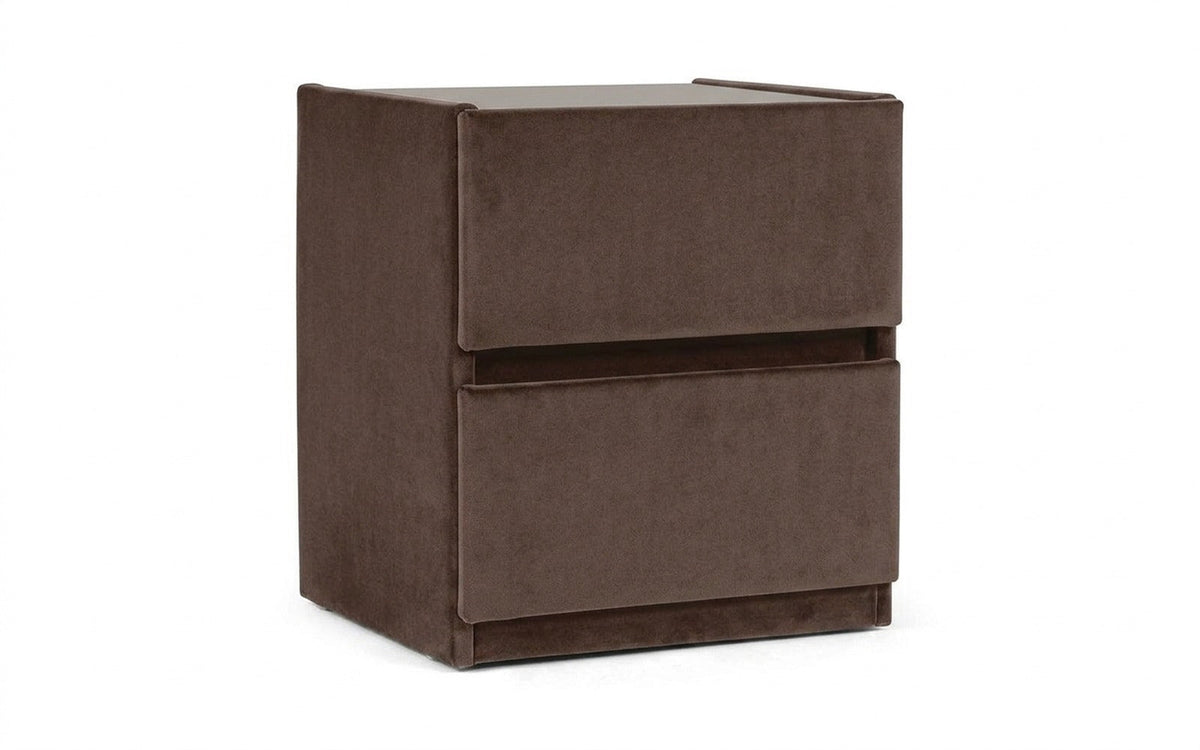Oscar nightstand in Dumont 31 fabric, product photo on white background