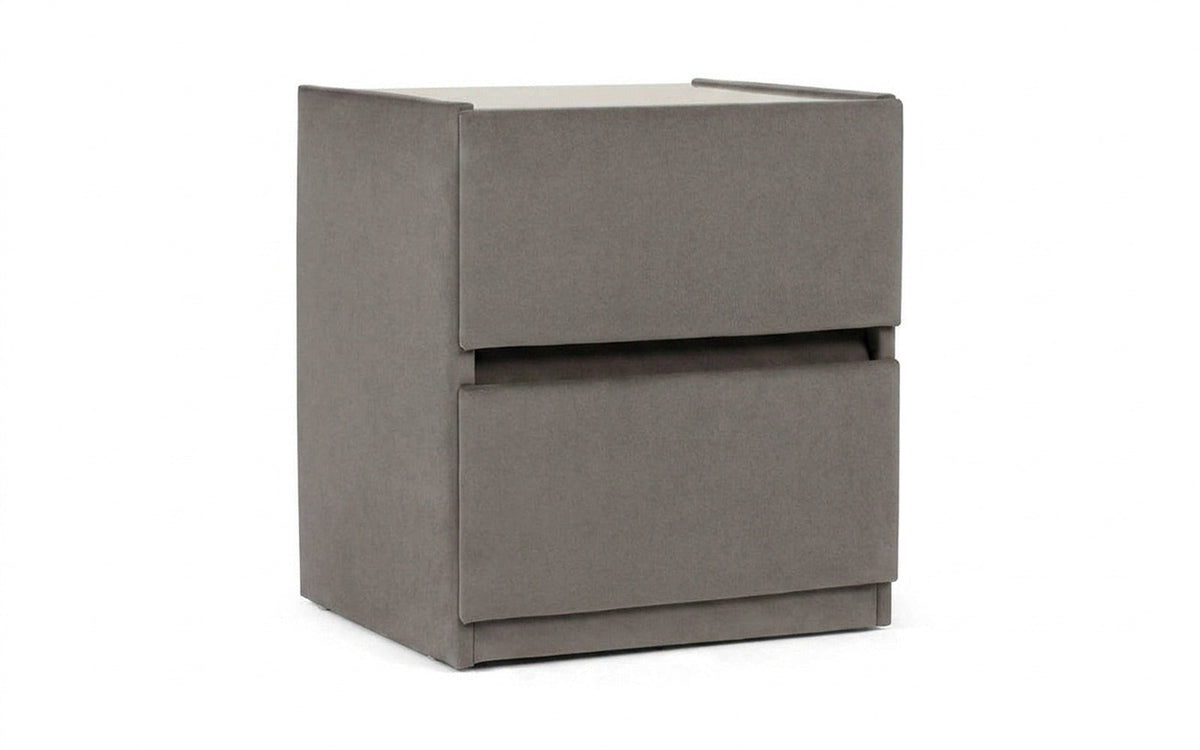 Oscar nightstand in Galaktika Ash fabric, product photo on white background