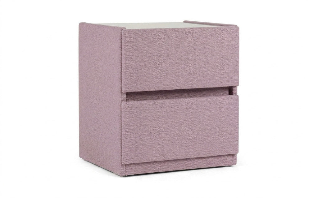 Oscar nightstand in Royal I Lavanda fabric, product photo on white background