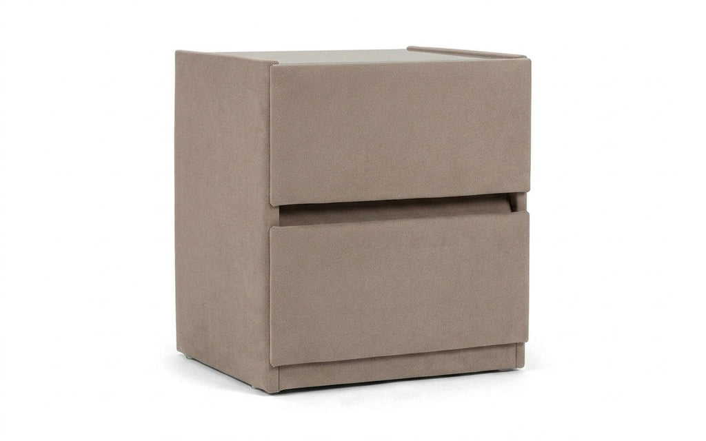 Oscar nightstand in Shammy Sunrise fabric, product photo on white background