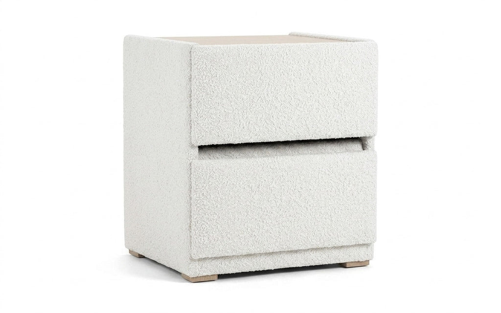 Oscar nightstand in Soul 900 fabric, product photo on white background