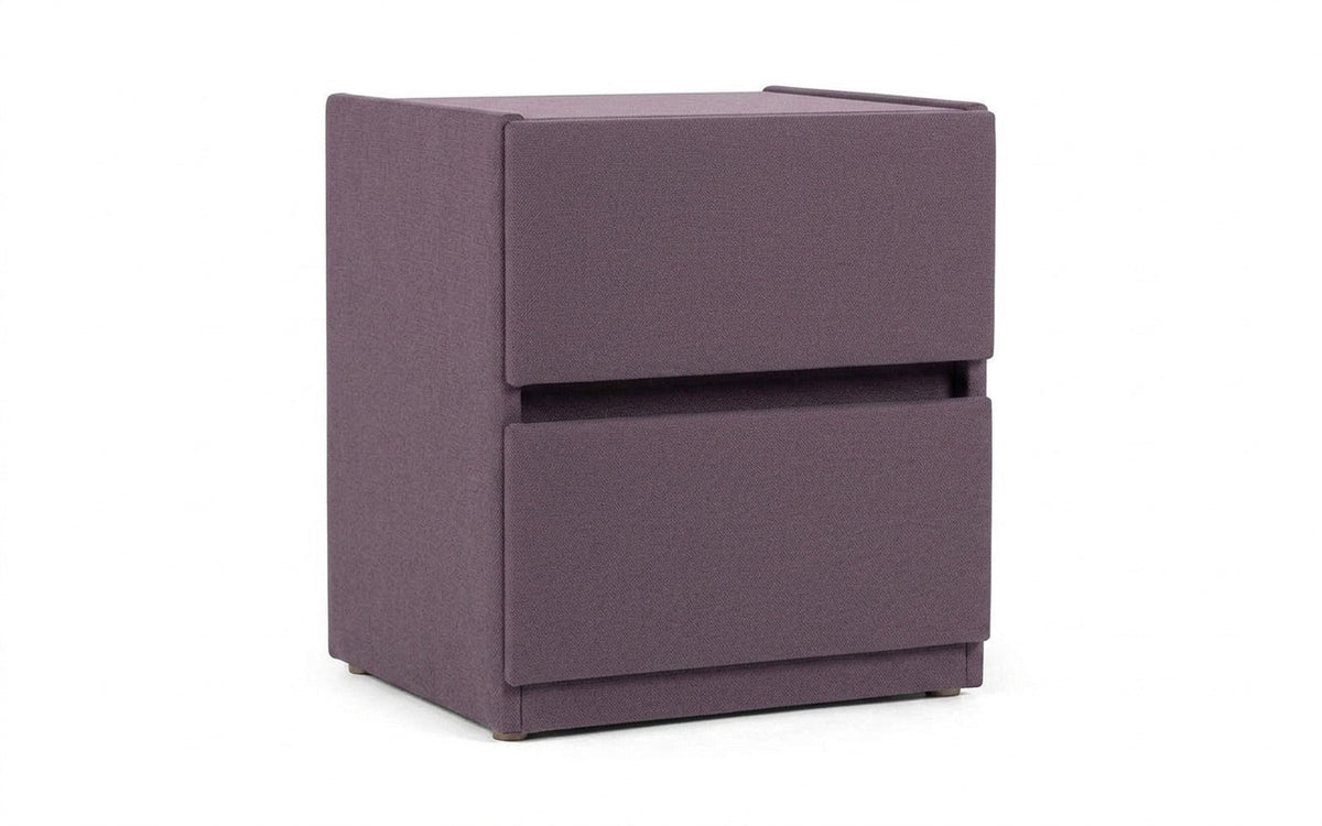 Oscar nightstand in Velutto 19 fabric, product photo on white background