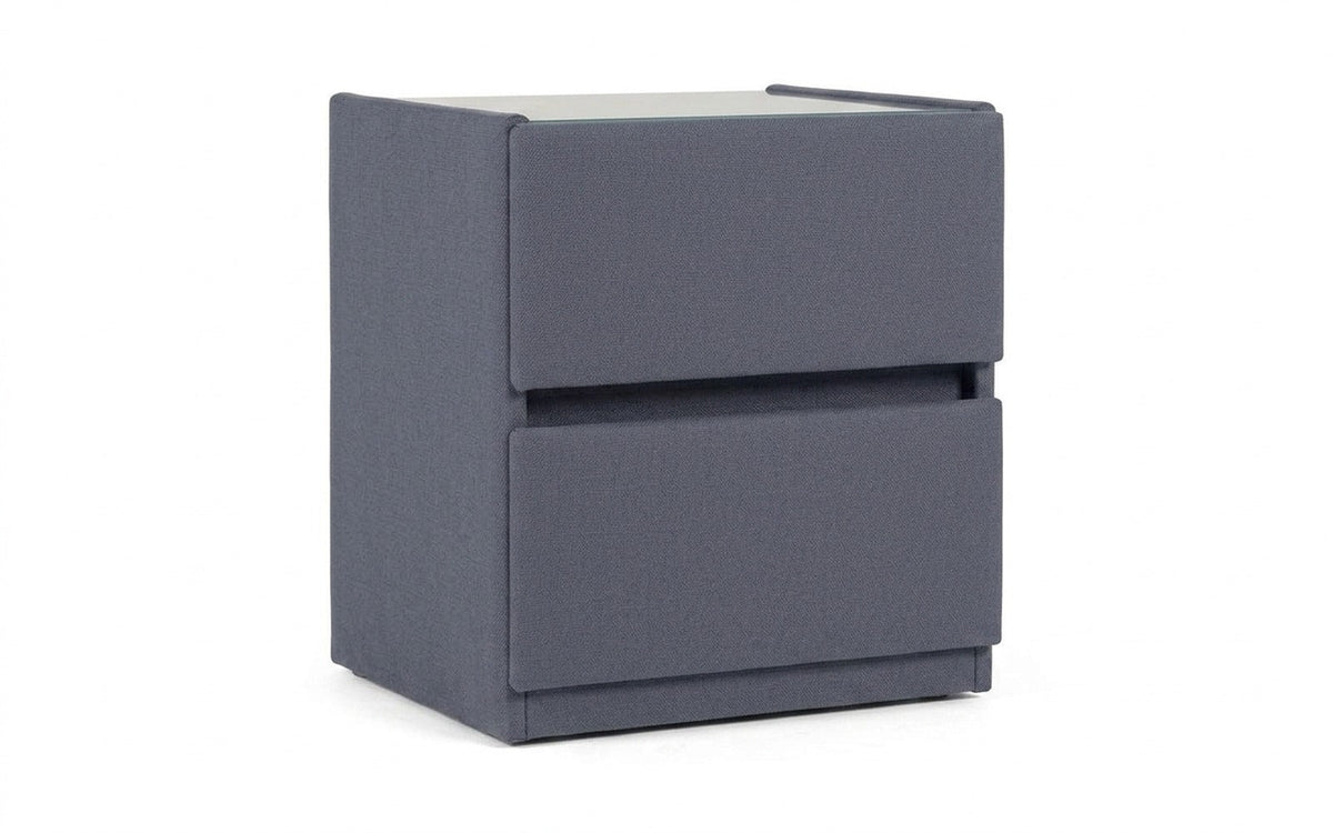Oscar nightstand in Velutto 32 fabric, product photo on white background