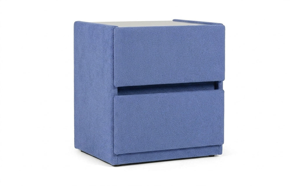 Oscar nightstand in Velutto 48 fabric, product photo on white background