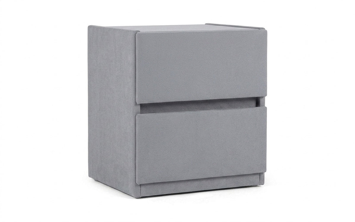 Oscar nightstand in Velutto 52 fabric, product photo on white background