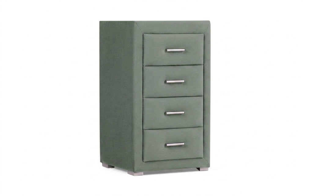 Richmond nightstand in Casanova Celadon fabric, product photo on white background