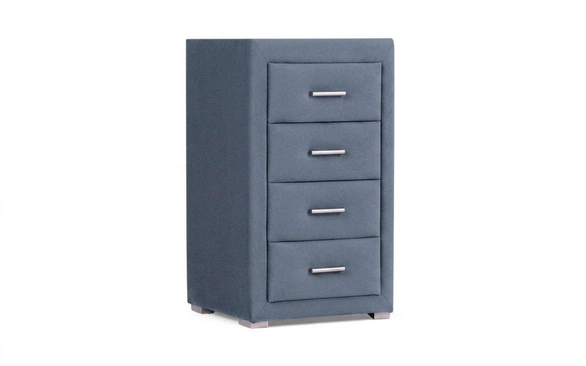 Richmond nightstand in Casanova Ice fabric, product photo on white background
