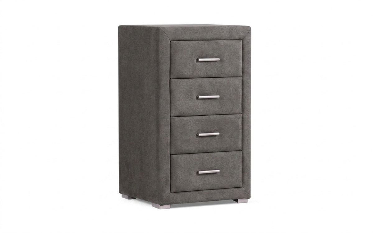 Richmond nightstand in Galaktika Ash fabric, product photo on white background