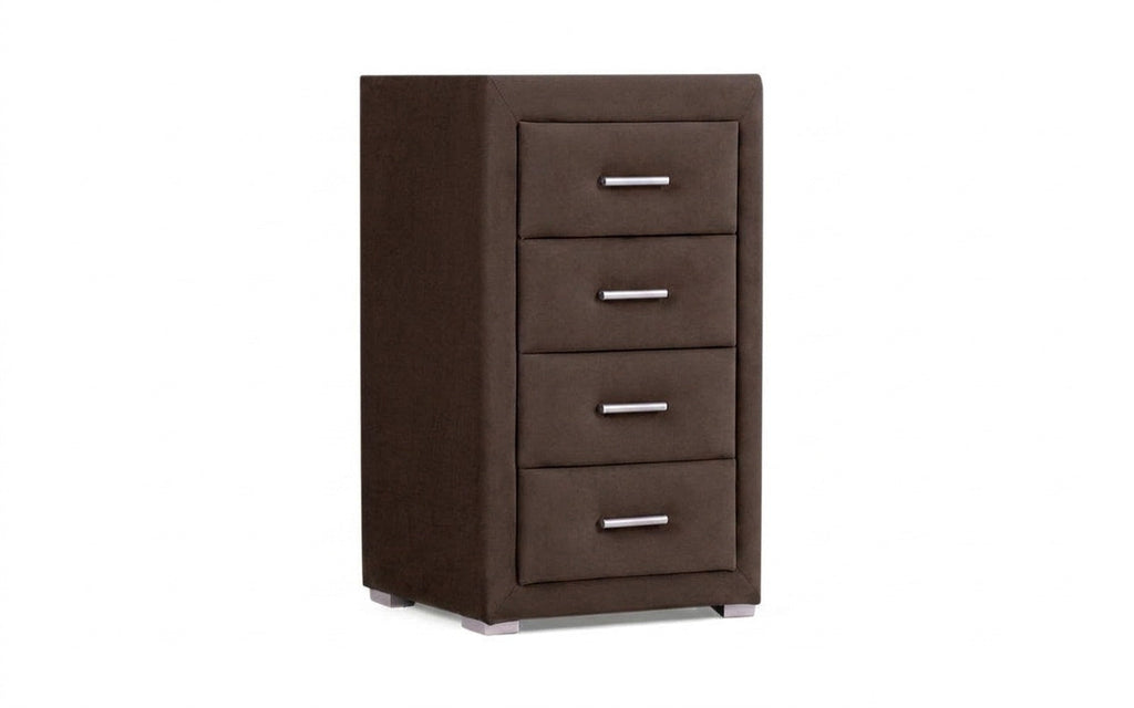 Richmond nightstand in Galaktika Brown fabric, product photo on white background