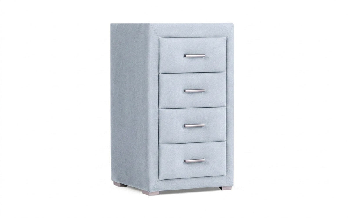 Richmond nightstand in Galaktika Cloud fabric, product photo on white background