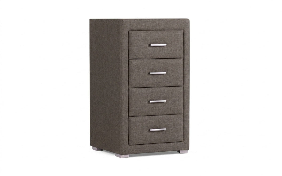 Richmond nightstand in Lidot Grey fabric, product photo on white background
