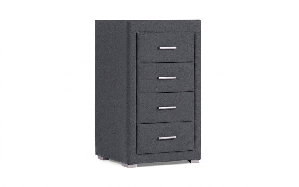 Richmond nightstand in Shammy Frosty fabric, product photo on white background