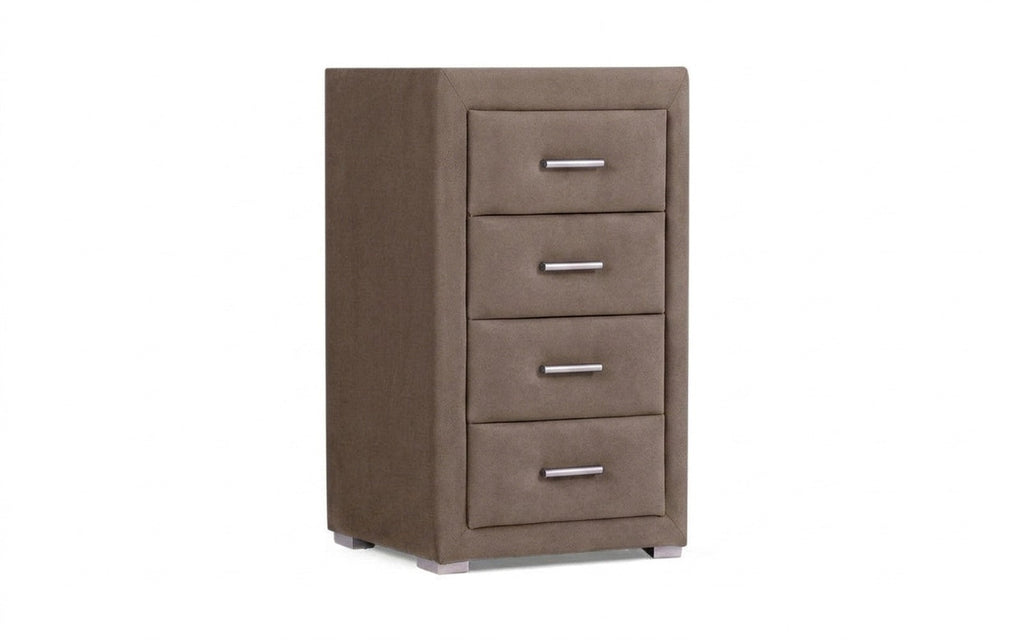 Richmond nightstand in Shammy Terra fabric, product photo on white background