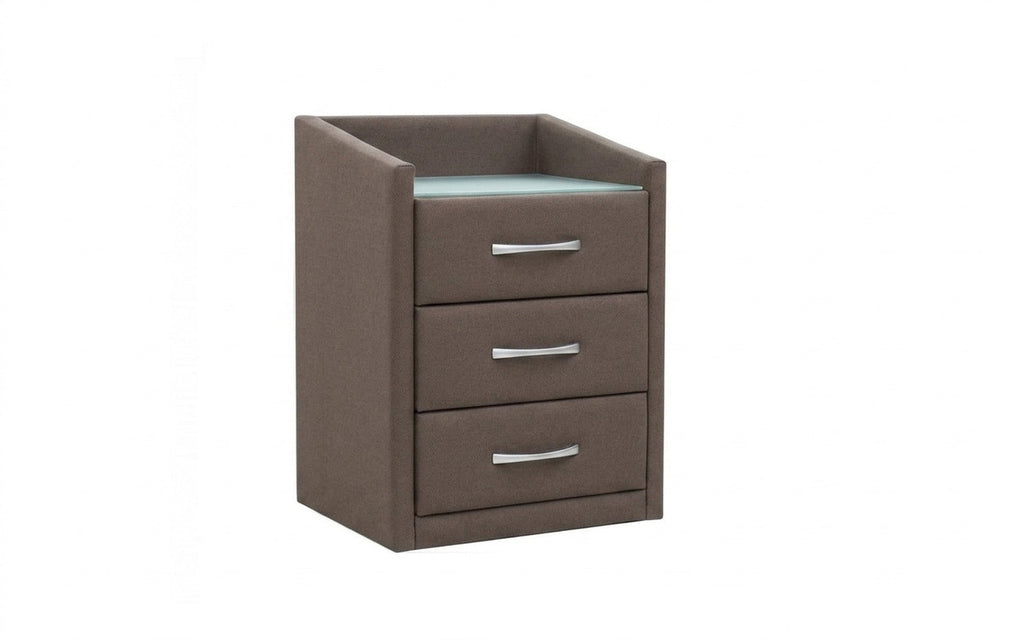 Teffi nightstand in Dumont 08 fabric, product photo on white background