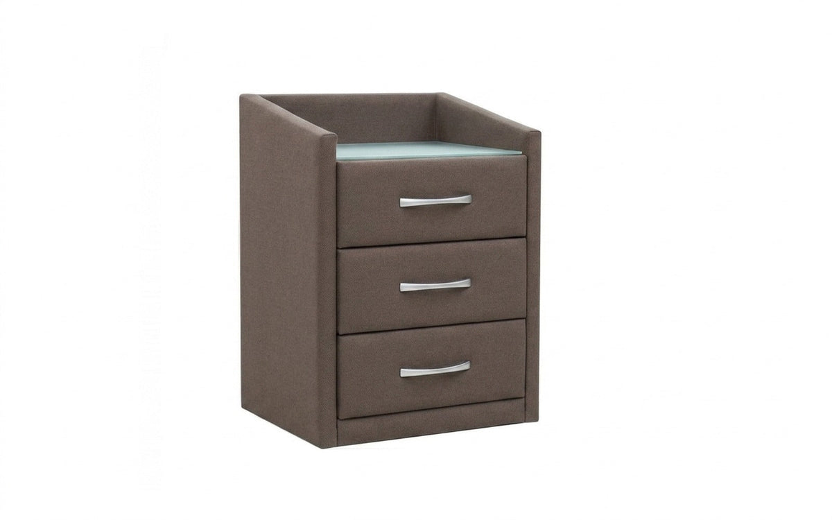 Teffi nightstand in Dumont 08 fabric, product photo on white background