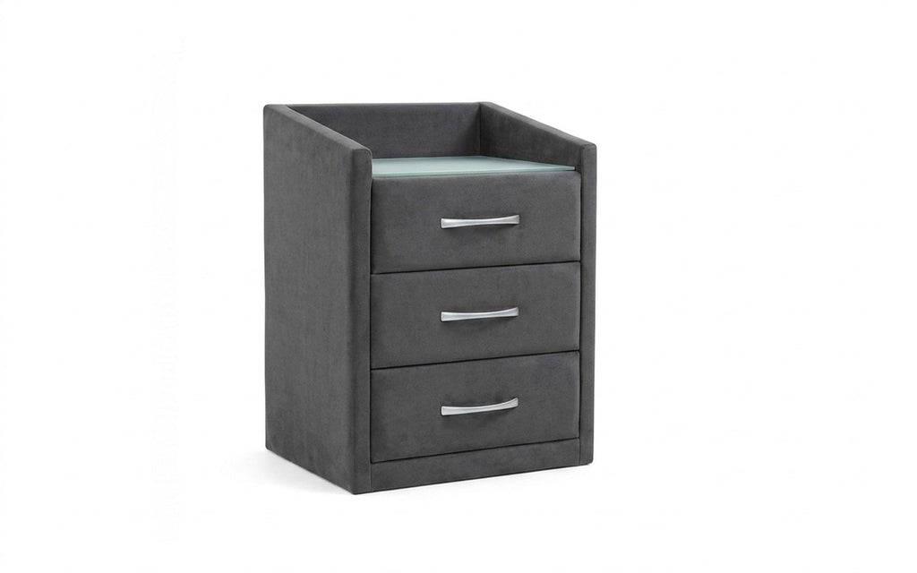 Teffi nightstand in Dumont 26 fabric, product photo on white background