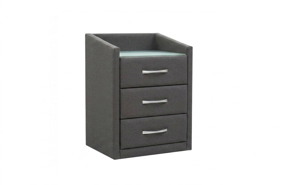 Teffi nightstand in Prime Dark fabric, product photo on white background