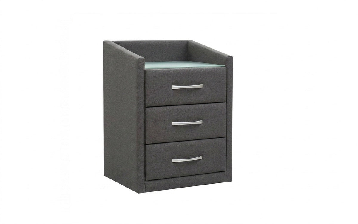 Teffi nightstand in Prime Dark fabric, product photo on white background