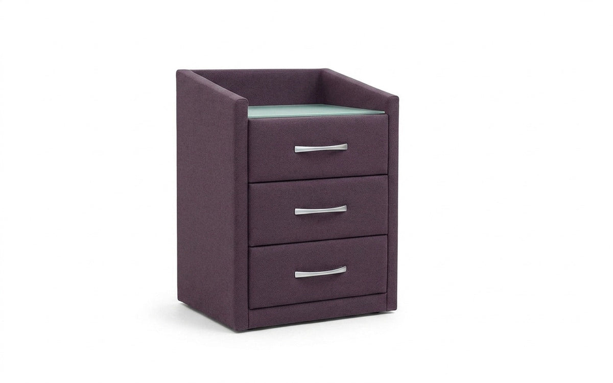 Teffi nightstand in Velutto 19 fabric, product photo on white background