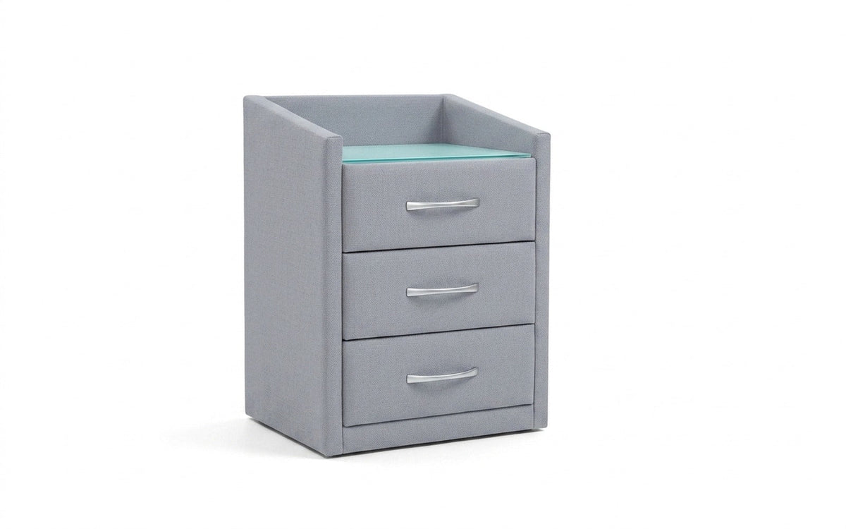Teffi nightstand in Velutto 52 fabric, product photo on white background