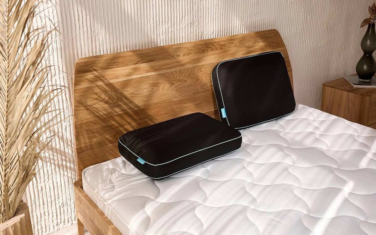 Men Only pillow in a bedroom interior, view 2