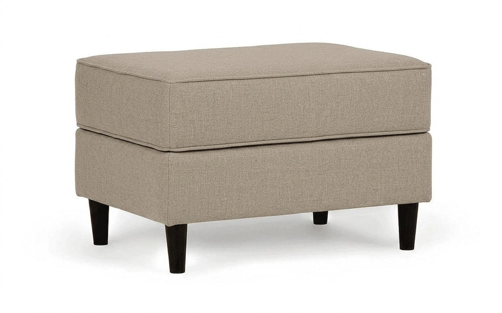 Amani Pro pouf in Forte 17 fabric, product photo on white background