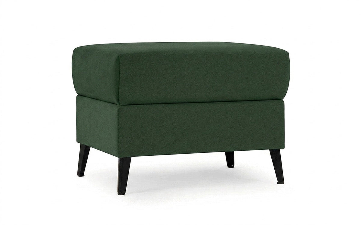 Laguna pouf in Casanova Grass fabric, product photo on white background