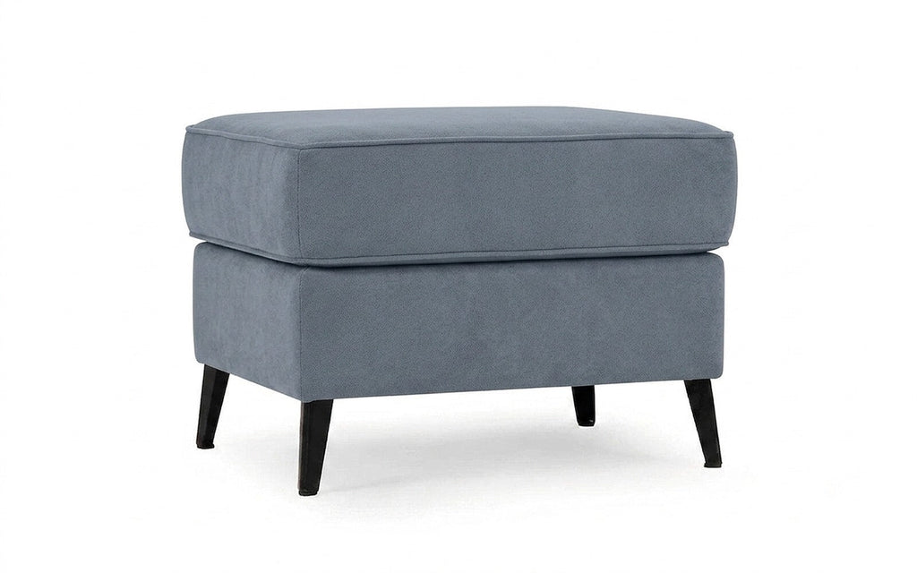 Laguna pouf in Casanova Ice fabric, product photo on white background
