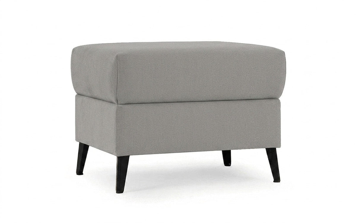 Laguna pouf in Dumont 24 fabric, product photo on white background