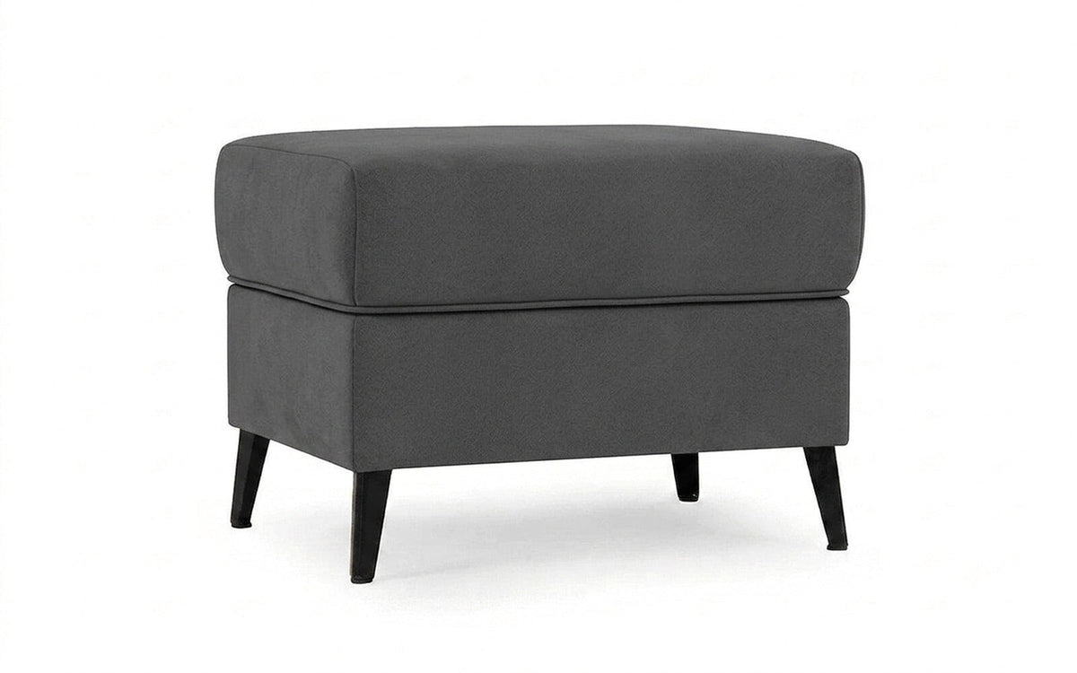 Laguna pouf in Dumont 26 fabric, product photo on white background