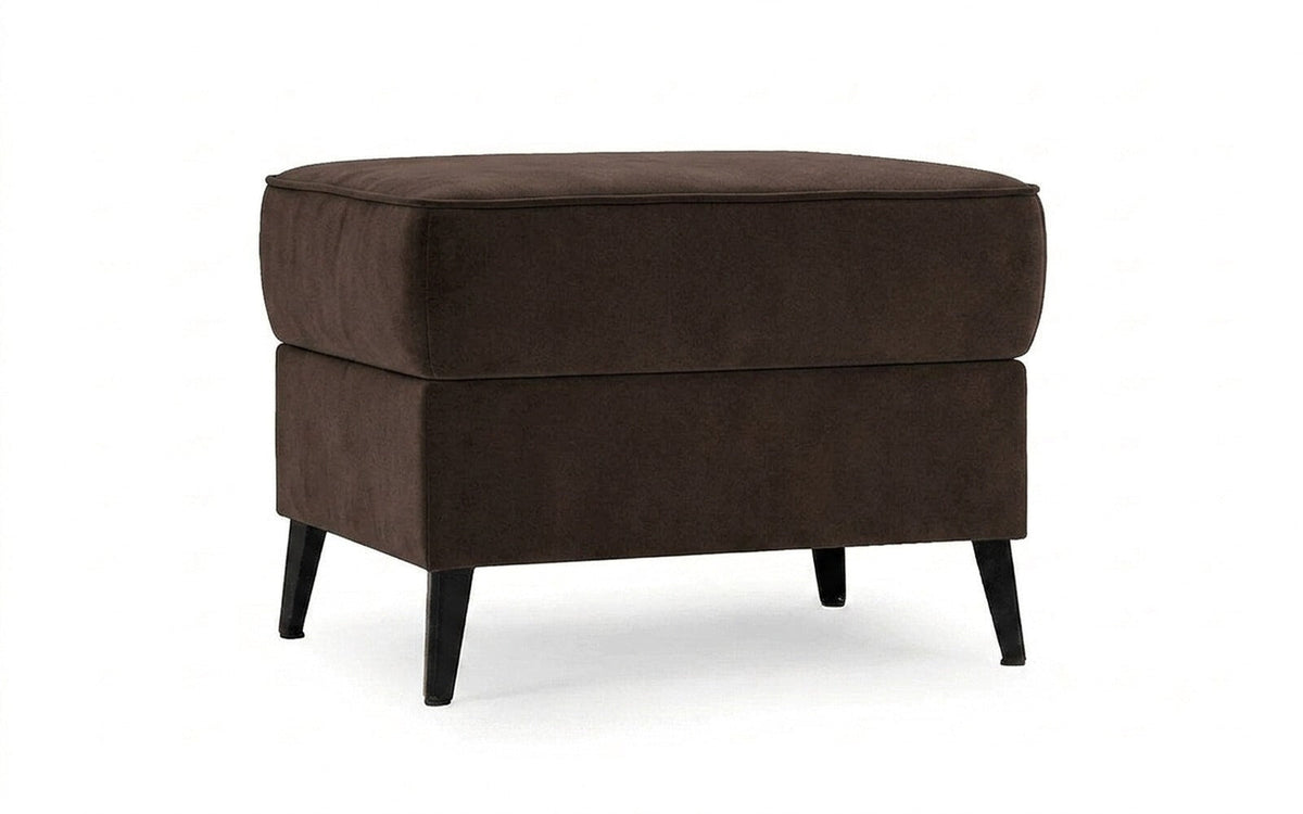 Laguna pouf in Galaktika Brown fabric, product photo on white background