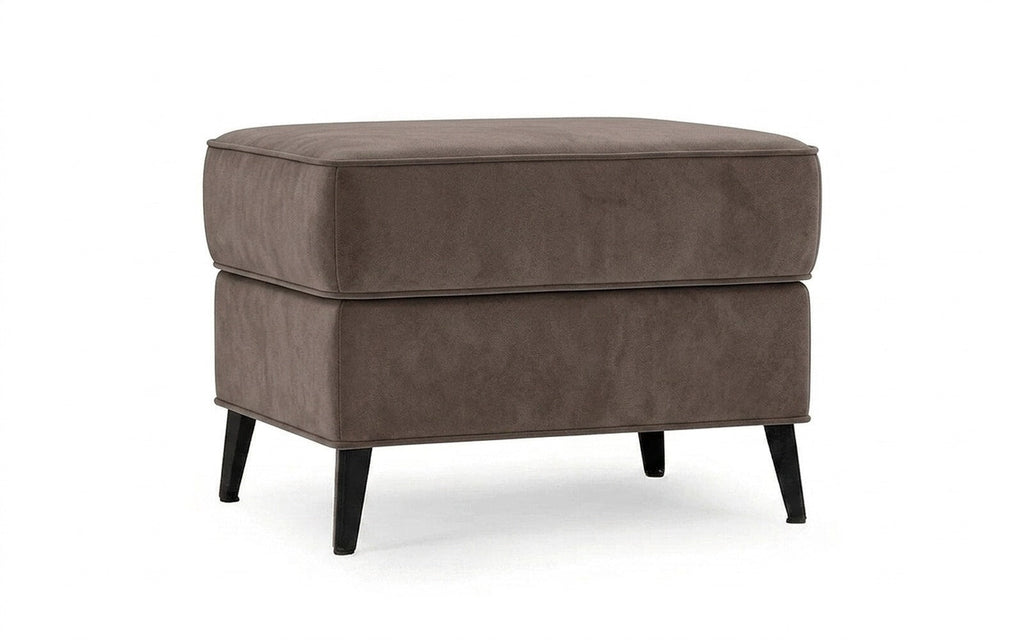 Laguna pouf in Galaktika Cacao fabric, product photo on white background
