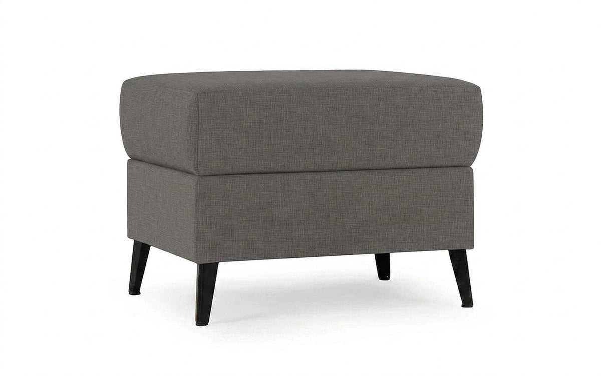 Laguna pouf in Lidot Grey fabric, product photo on white background