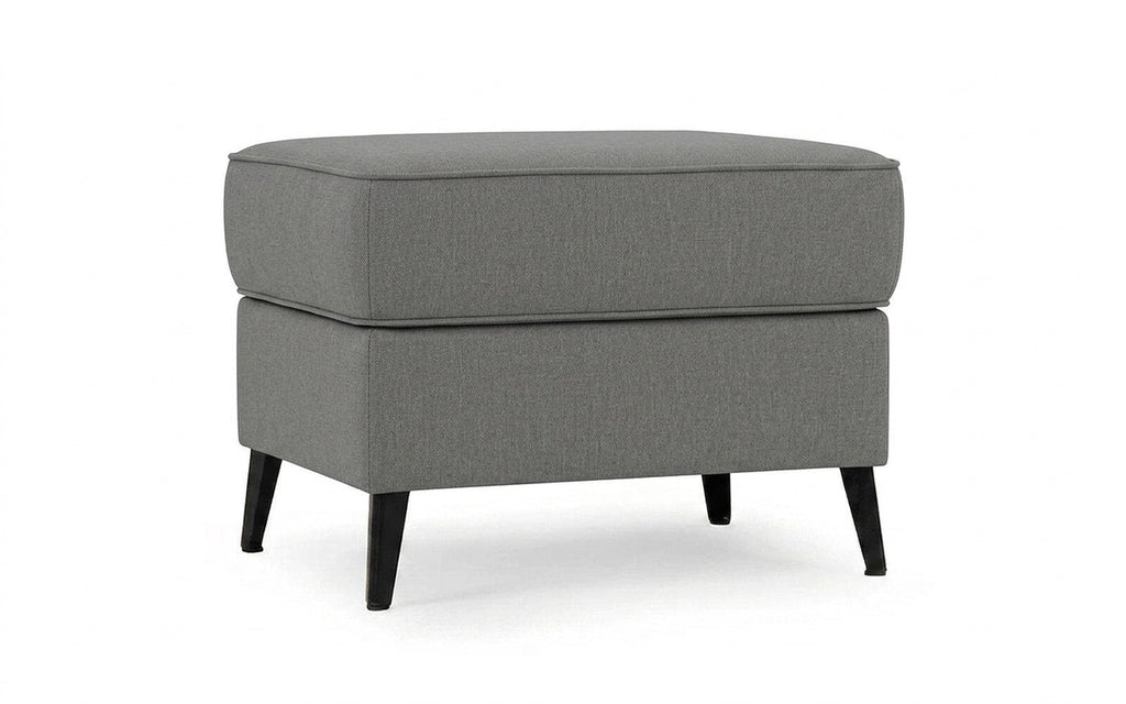 Laguna pouf in Prime Dark fabric, product photo on white background