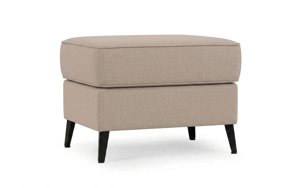 Laguna pouf in Royal I Sandy fabric, product photo on white background