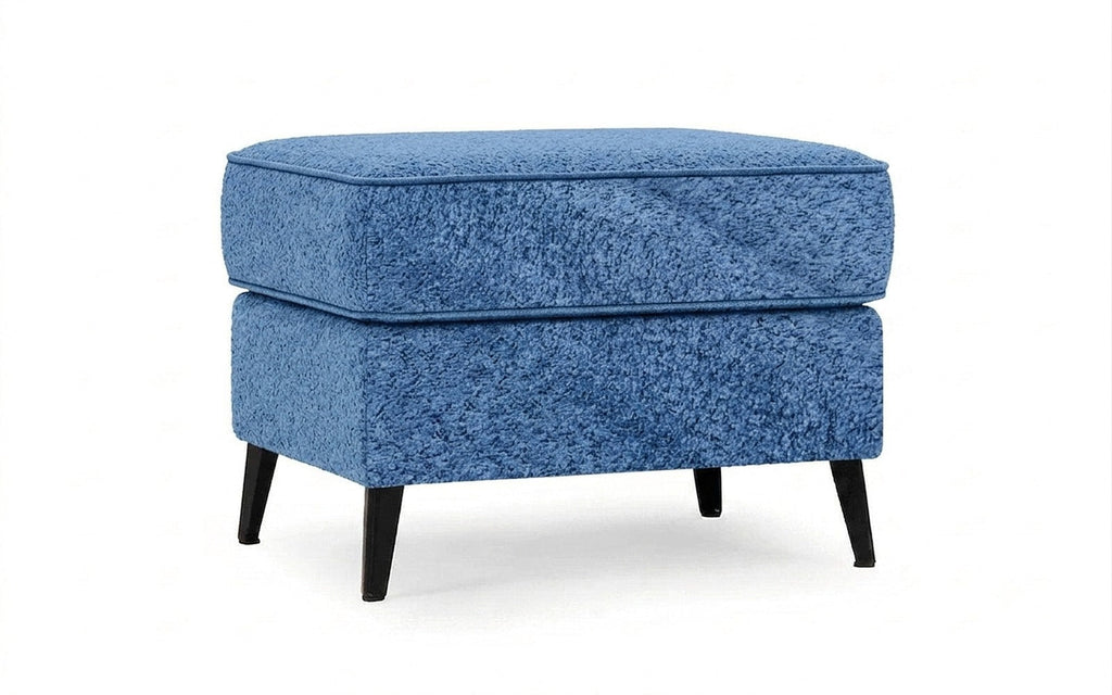 Laguna pouf in Soul 784 fabric, product photo on white background