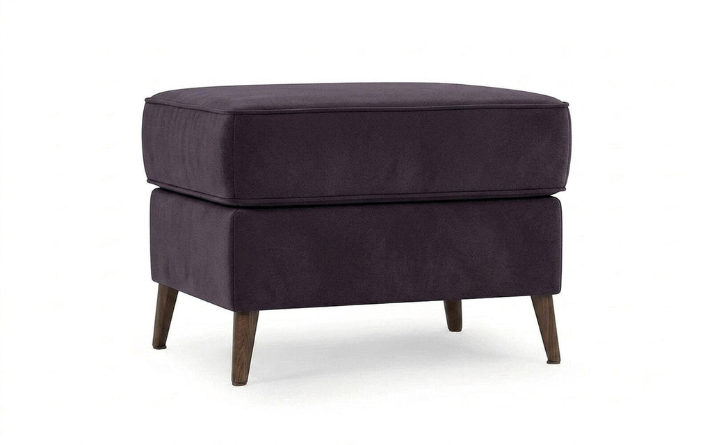 Laguna pouf in Velutto 19 fabric, product photo on white background