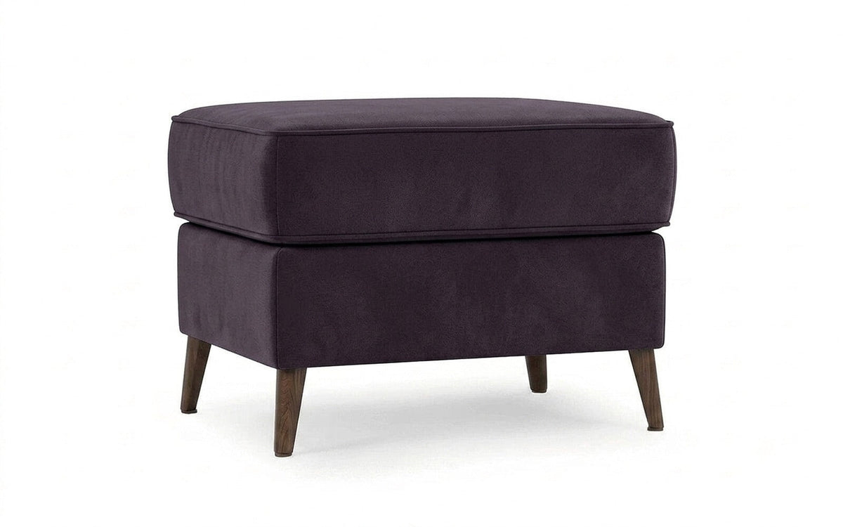 Laguna pouf in Velutto 19 fabric, product photo on white background